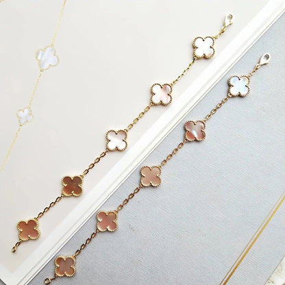 [BLUE TEARS] CLOVER 5 MOTIFS  PINK MOP BRACELET COLLECTION