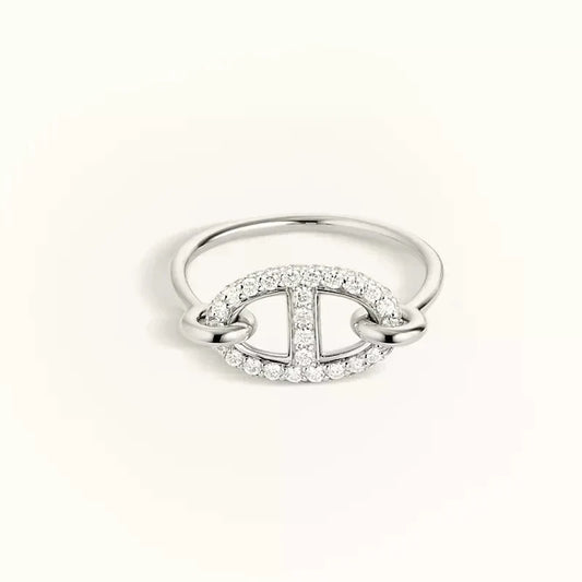 [BLUE TEARS]RONDE SMALL SILVER DIAMOND RING