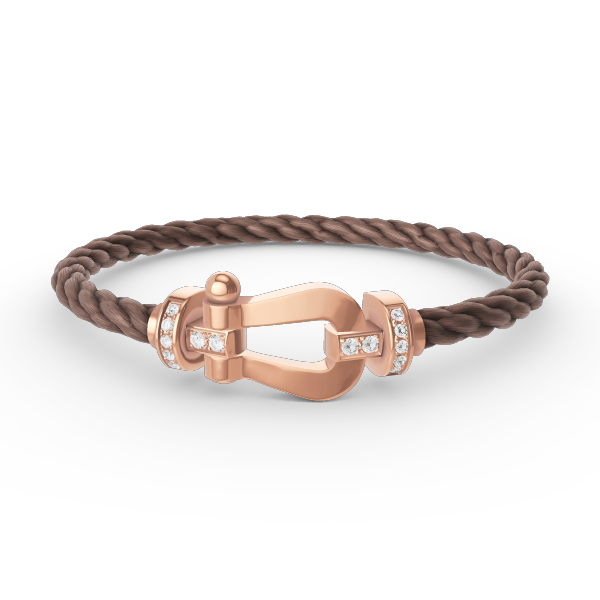 [BLUE TEARS]FORCE LARGE HORSESHOE HALF DIAMOND BRACELET ROSE GOLD