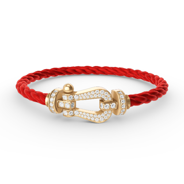 [BLAUE TRÄNEN]FORCE GROSSES HUFEISENARMBAND MIT DIAMANTEN IN GOLD
