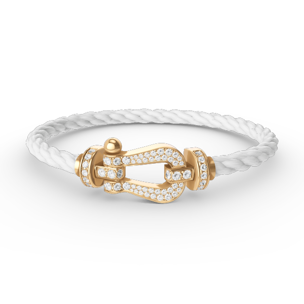 [BLAUE TRÄNEN]FORCE GROSSES HUFEISENARMBAND MIT DIAMANTEN IN GOLD