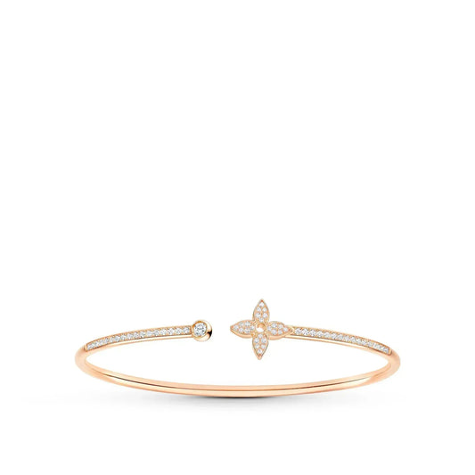 [BLUE TEARS]IDYLLE PINK GOLD OPEN BRACELET DIAMOND PAVED
