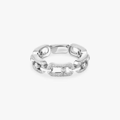 [Blue Tears Jewelry]Move Link Pave_-Set Diamond Ring in Gold