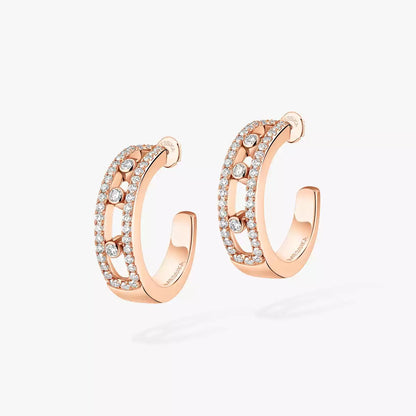 [Blue Tears Jewelry]Diamond Pave_ Hoop Earrings Move