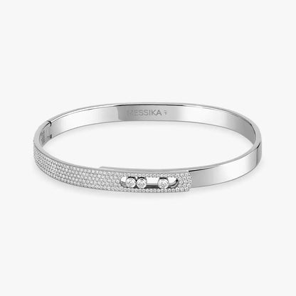 [Blue Tears Jewelry]Move Noa Rose Gold Pav¨¦ Diamond Bangle Bracelet