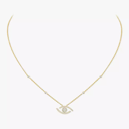 [Blue Tears Jewelry]Pave_ Diamond Necklace Lucky Eye