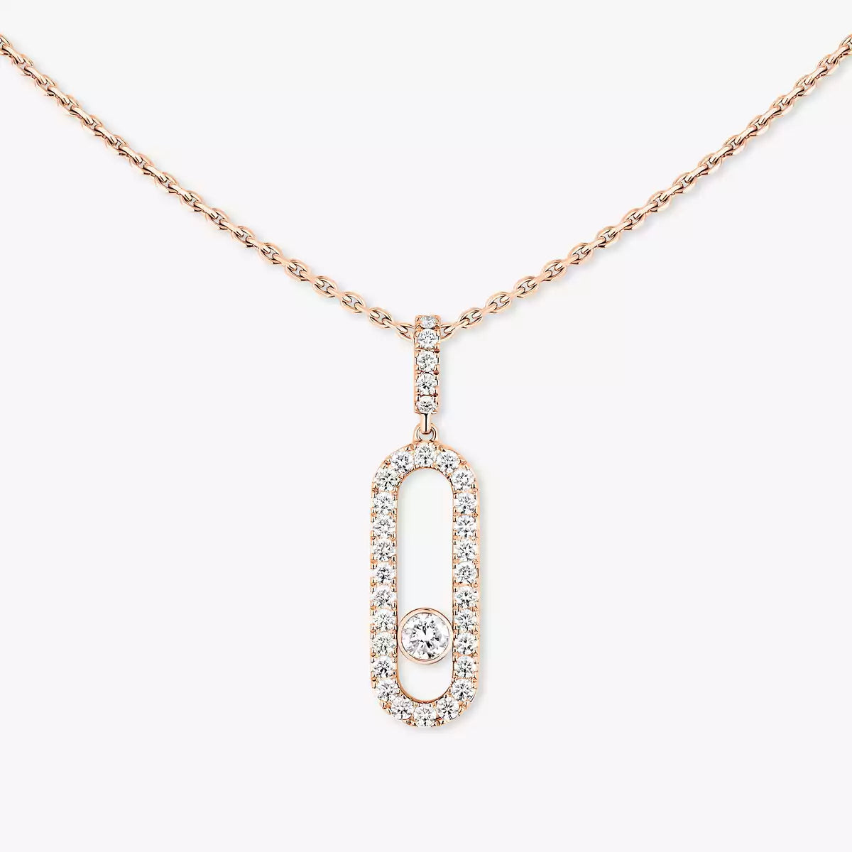 [Blue Tears Jewelry]Move Uno Diamond Necklace in Rose Gold