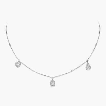 [Blue Tears Jewelry]My Twin Diamond Necklace in Silver