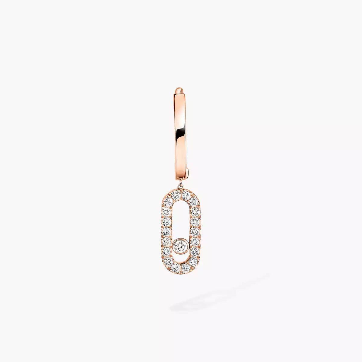 [Blue Tears Jewelry]Move Uno Single Diamond Hoop Earring