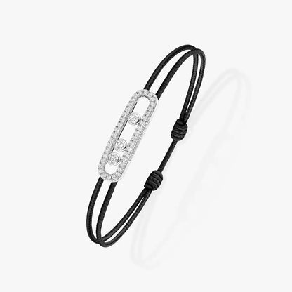 [Blue Tears Jewelry]Messika Care(s) pink cord pav¨¦ bracelet