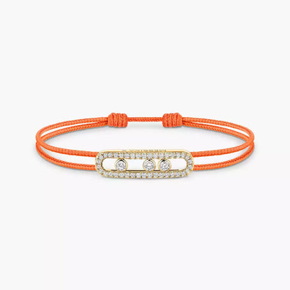 [Blue Tears Jewelry]Messika Care(s) pink cord pav¨¦ bracelet