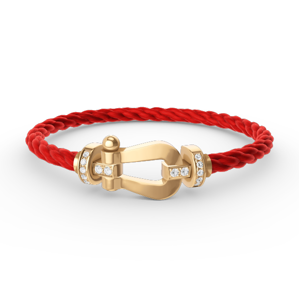 [BLUE TEARS]FORCE LARGE HORSESHOE HALF DIAMOND BRACELET GOLD