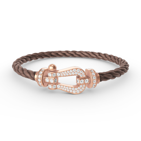 [BLUE TEARS]FORCE GROSSES HUFEISENARMBAND MIT VOLLBESATZ AUS ROSÉGOLD