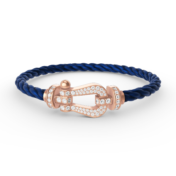 [BLUE TEARS]FORCE GROSSES HUFEISENARMBAND MIT VOLLBESATZ AUS ROSÉGOLD