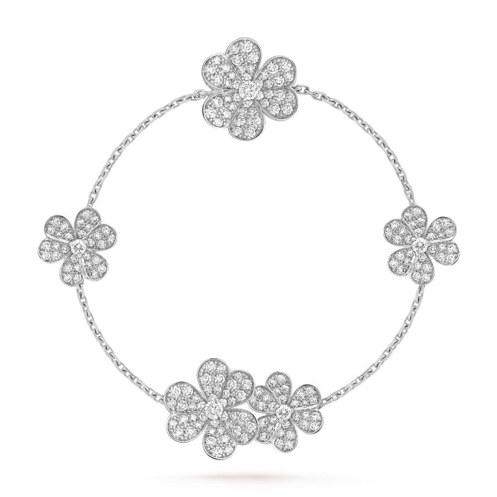 [BLAUE TRÄNEN]FRIVOLE SILBER 5 BLUMEN ARMBAND
