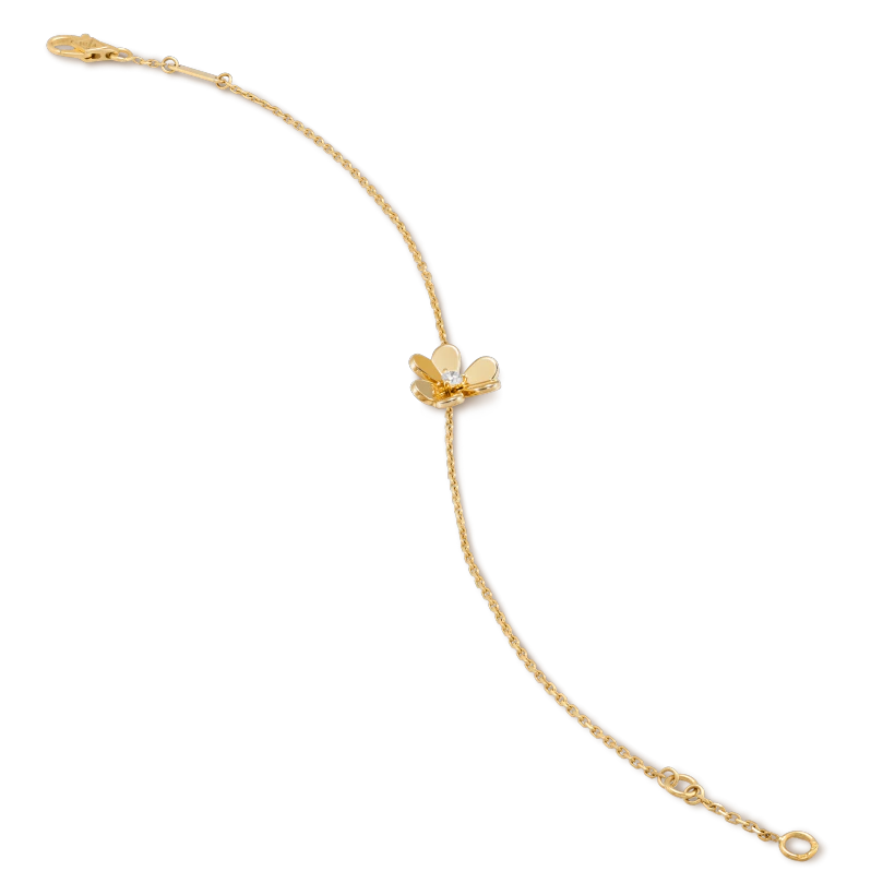[BLAUE TRÄNEN]FRIVOLE GOLDENES BLUMENARMBAND