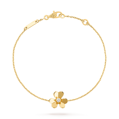 [BLAUE TRÄNEN]FRIVOLE GOLDENES BLUMENARMBAND