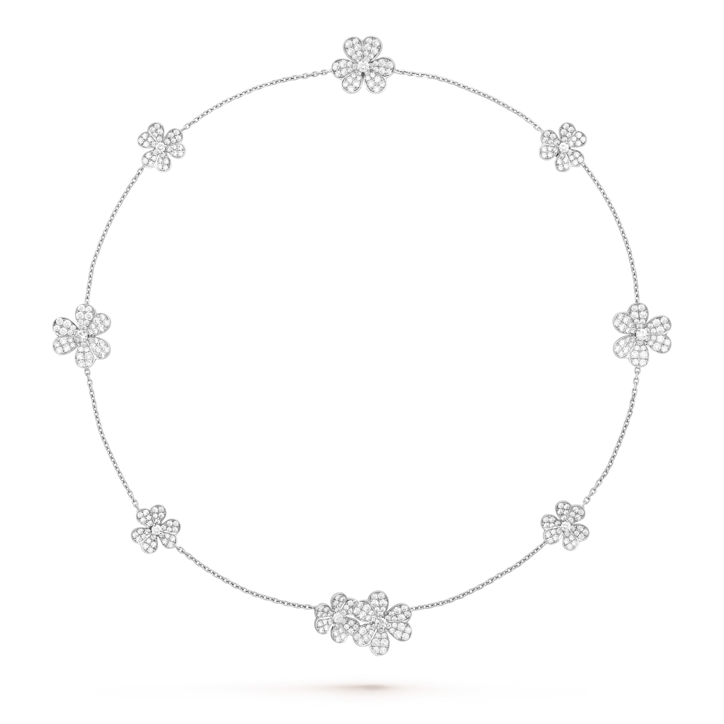 [BLUE TEARS]FRIVOLE SILVER 9 FLOWERS NECKLACE
