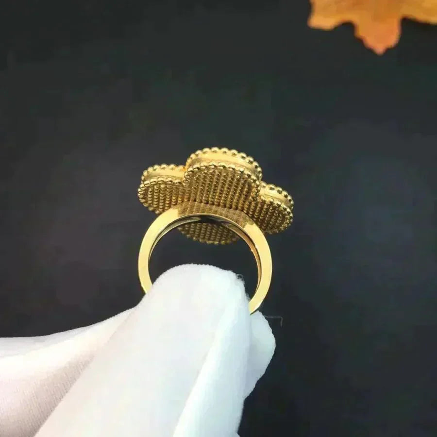 [BLUE TEARS]CLOVER MALACHITE RING