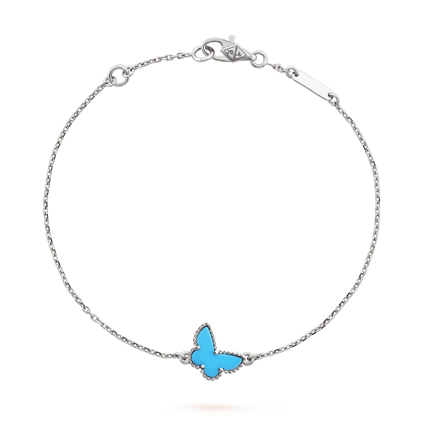 [BLAUE TRÄNEN] SCHMETTERLING TÜRKIS SCHMETTERLINGSARMBAND SILBER