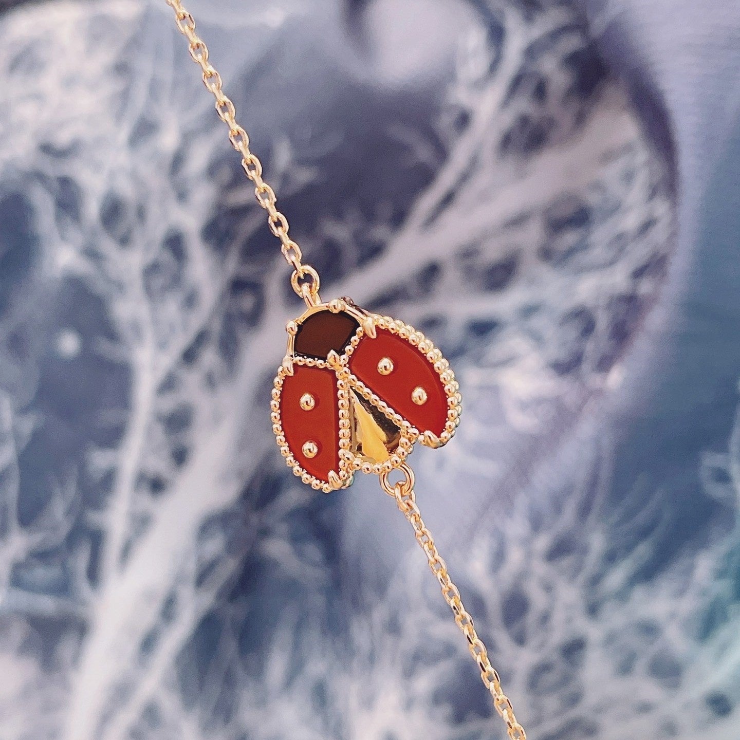 [BLUE TEARS]LUCKY SPRING 1 MOTIF PINK GOLD BRACELET